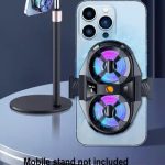 SL07 Mobile Phone Semiconductor Dual Fan Cooling Radiator w/ Temperature Digital Display Screen for IOS Android PUBG Game Cooler
