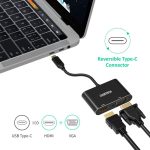Choetech HUB-M17 USB-C to HDMI + VGA 2 in 1 Adapter