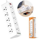 Ldnio SC10610 2500W 10 Sockets + Type-C PD + QC3.0 6 USB Ports Desktop Usb Extension Home Charger with 2m UK Plug Power Cord sc 10610 socket Port Plugs