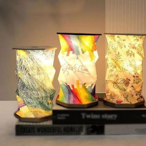 Rotating Book Lamp,Creative Gift New Year Gift,Folding Ambient Night Light,LED Rotating Book Light