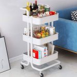 3-Tier Storage Cart,Multi-Purpose Trolley Organizer Cart