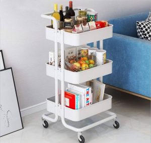 3-Tier Storage Cart,Multi-Purpose Trolley Organizer Cart