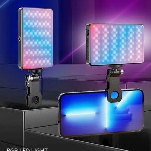 JMARY FM-150RGB Professional RGB LED Video Light - Portable Photography Fill Light for Camera, Phone, Vlogging, Live Stream & Studio Lighting - 3000mAh Battery, Adjustable Color & Brightness