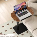 C Shaped Side Table color brown wooden