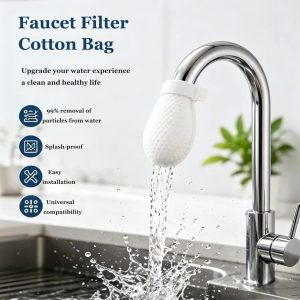 (Pack of 5) Universal Faucet Filter Cotton Bag – Easy Installation Water Filter for Clean Water