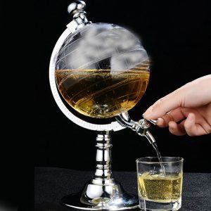 Globe Wine Dispenser – Elegant Rotating Globe Bottle Dispenser for Home Bar & Parties